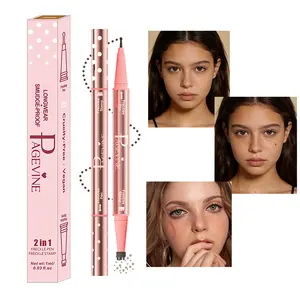 2-in-1 Freckle Stamp & Mole Removal Pen – Dual-Head Natural Freckle Maker with Five-Point Stamp & Fine Tip, Waterproof & Quick-Dry, High Pigment Faux Freckles for Daily Makeup & No-Makeup Look