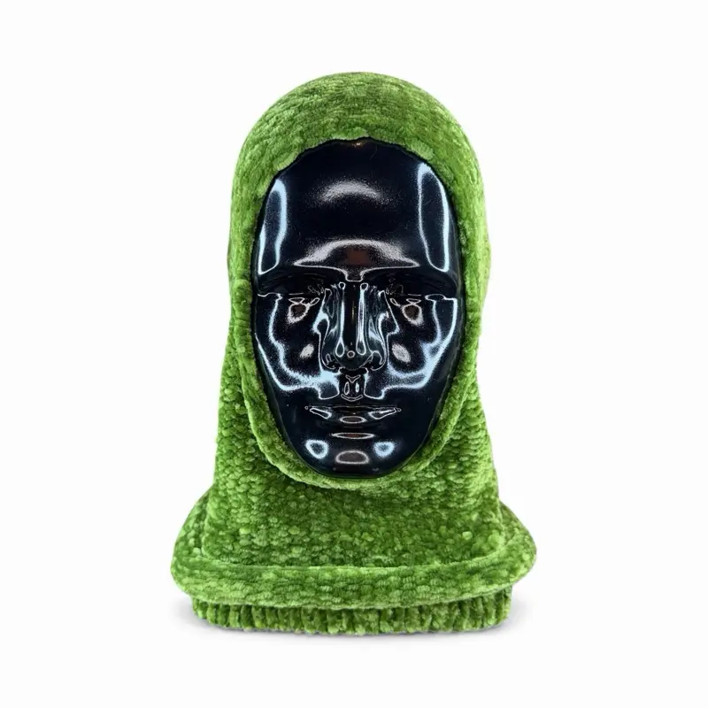 Chapeau handmade BALACLAVA CAP knitted soft chenille skeins yarn