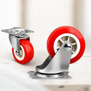 1.5 Inch Furniture Rotating Wheels, Universal Casters, Swivel Wheels, Rubber Wheels, Suitable for Hand Trucks and Flatbeds, Durable and Smooth Rolling
