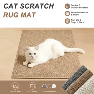 Cat Scratching Pad, Scratcher Board, Imitation Sisal Cat Scratch Mat, Non-Slip Washable Thin Entrance Rug, Protects Sofa and Carpet, Indoor Use