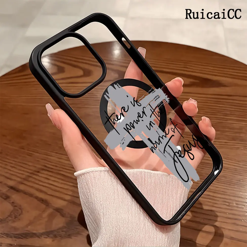 Premium Magnetic Phone Cases for iPhone11/12/13/14/15/16//17/Air/promax/Plus Faith Cross Fashion y2k cased MagSafe Ready, Anti-Fall, Springtok and Ultra-Thin Design | Perfect for Everyday Use Screen Protector Resistance