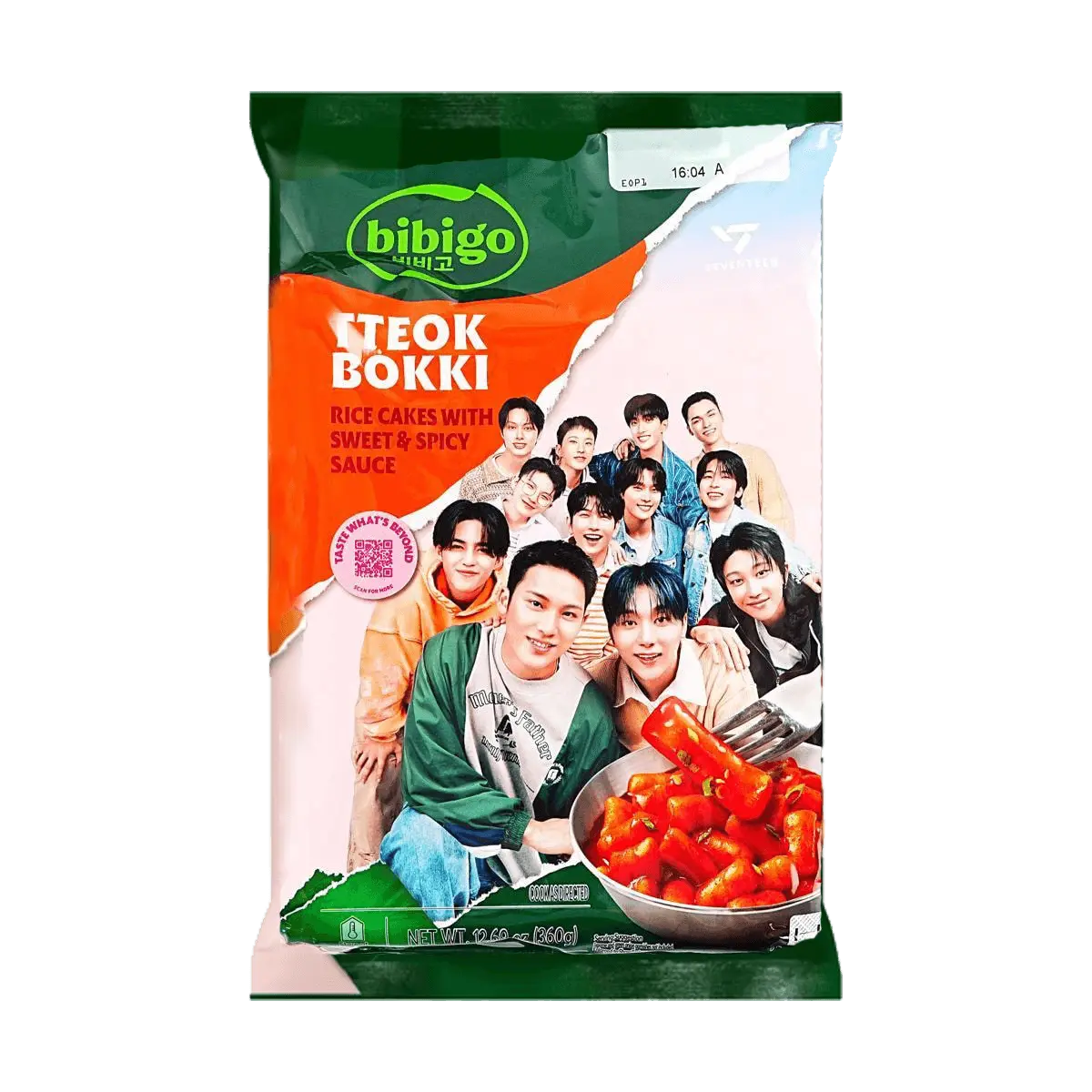 Bibigo Korean Spicy Rice Cakes Tteokbokki 360g - SEVENTEEN Limited Edition (North America )
