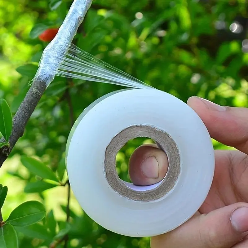 Nursery Grafting Tape Roll - Stretchable, Self-Adhesive, White Grafting Tape for Plant Tie & Support, Durable & Easy to Use for Gardening and Horticulture, Grafting Tape for Plants, Plant Tie Support, Simple Design, Selfadhesive Tape, Garden Supplies