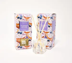 HomeWorx by Slatkin + Co. S/2 Blueberry Lav Cupcake Reed Diffusers