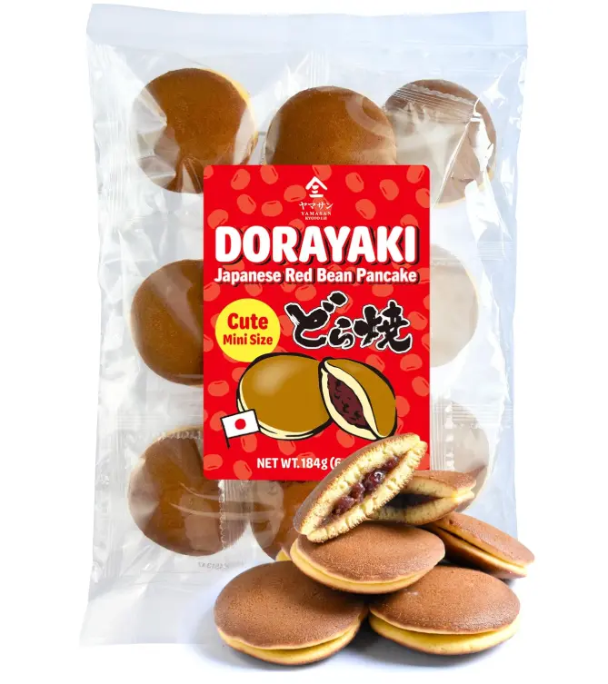 YAMASAN KYOTO UJI Dorayaki Mini Red Bean Pancake Wagashi 6.49oz | Traditional Japanese Wagashi Sweets, Cute Mini Size, Individually Wrapped, No Coloring, Made in Japan 184g