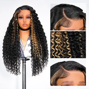 [New In] Asteria Hair Side Part Deep Wave Highlight Color 13×4 Lace Front Glueless Wig Pre-Everything Human Hair Wig