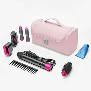 Travel Storage Bag Compatible with Dyson/shark Flexstyle, Waterproof PU Portable Travel Bag, Multi-Functional Hair Curler Organizer