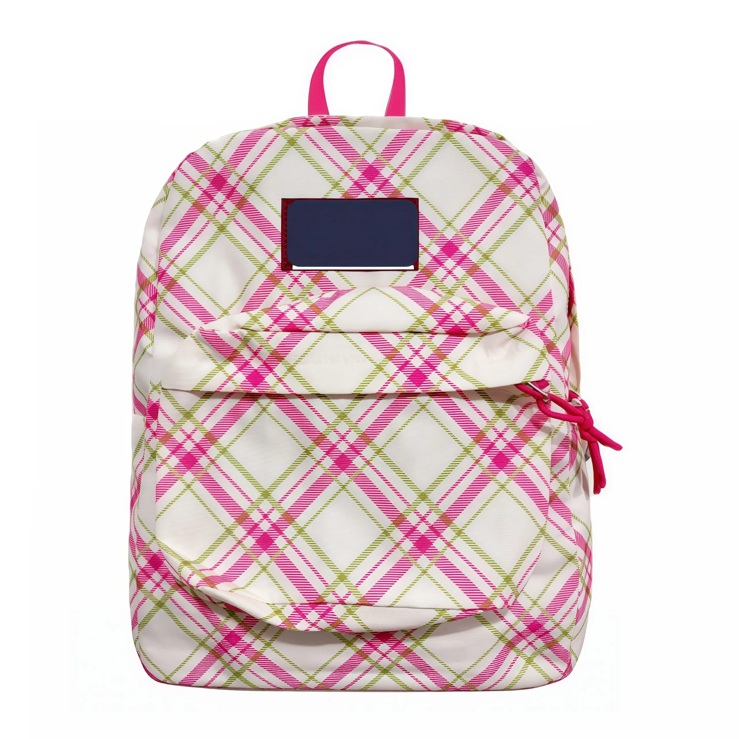 JanSport Pink Plaid Backpack for Girls, Large Capacity Back-to-School Laptop Travel Backpack