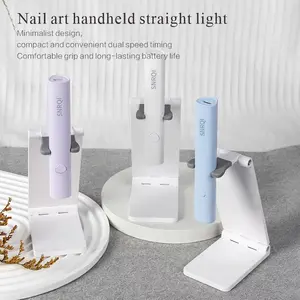 Mini Nail Lamp with Stand, Rechargeable UV Nail Dryer for Fast Drying, Portable Nail Gel Light for Nail Salons and Home Use