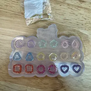Interchangeable Shapes UV Resin Earring Mold for Link Hoops
