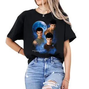 Team Jacob Twilight Movie Tee, Retro Moonlight Graphic T-Shirt, Gift for Fans