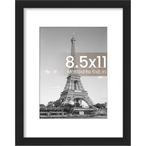 1count 8.5x11inch Picture Frame, Wall Hanging Photo Frames, No Mat, Display Pictures, 1 Pack, Home Decor Essentials