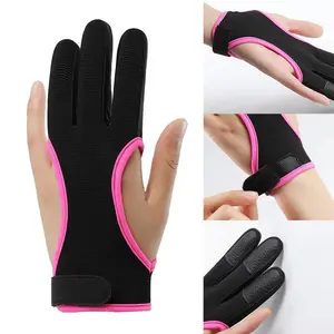 3 Fingers Archery Gloves, 1 Count Non-slip Protective Shooting Gloves, Outdoor Sports Gloves for Fitness Archery, Outdoor Sports Accessories