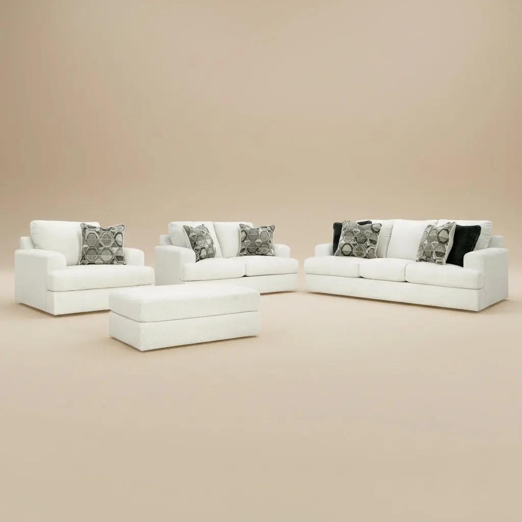 Karinne Sofa, Loveseat, Chair and Ottoman