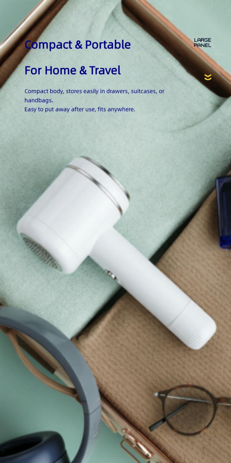 Portable iron dual-use dry and wet handheld garment steamer, home lint trimmer, hair removal steamer two-in-one