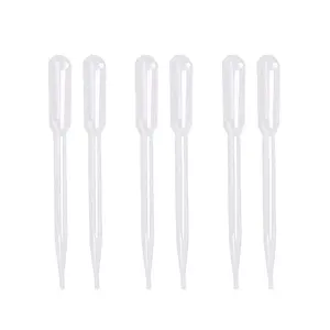 Yesallwas Transparent 5ml 30pcs Disposable Polyethylene Plastic Dropper Transfer Pipettes