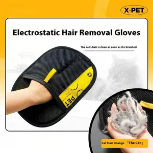 Upgrade Electrostatic Pet Hair Removal Gloves Reusable for Cats & Dogs, Premium Pet Hair Remover Mitt for Couch Furniture Carpet & Car Seats