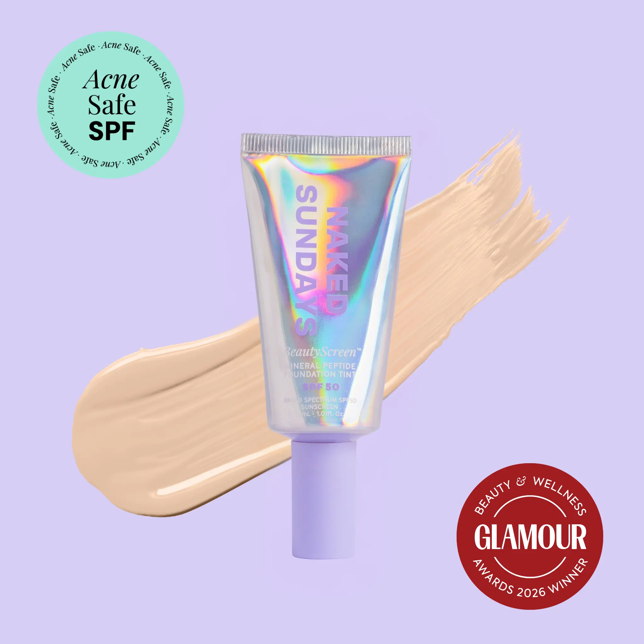 BeautyScreen SPF50 Peptide Tinted Sunscreen Foundation 15 Shades