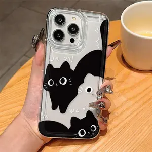 Cute Cat Pattern Phone Case, Anti-drop Cellphone Protective Case, Total Protective Shockproof Mobile Phone Cover for iPhone