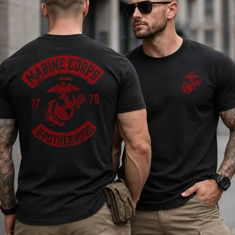 American Guardian Marine Corps T-Shirt & Hoodie - Bold Soldier Graphic & Kill the Devil Quote - Soft Cotton Comfort Fit - Unisex Patriotic Military Design - Perfect for Casual Streetwear