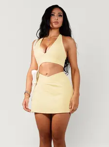 Rosette Sports Bra (Butter Yellow)