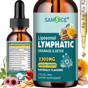 Organic Lymphatic Drainage Drops - Lymphatic Drainage Supplement with Echinacea for Lymph System Support, Elderberry, Astragalus, Cleavers, Burdock & Dandelion for Lymphatic Cleanse & Detox