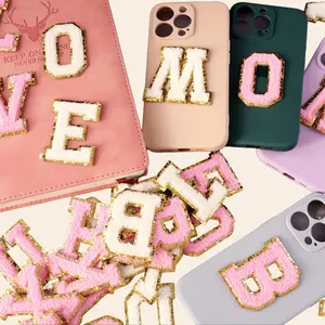 Stick On Chenille Alphabet Patch, Iron On Embroidered Patch for DIY Decoration or Repair