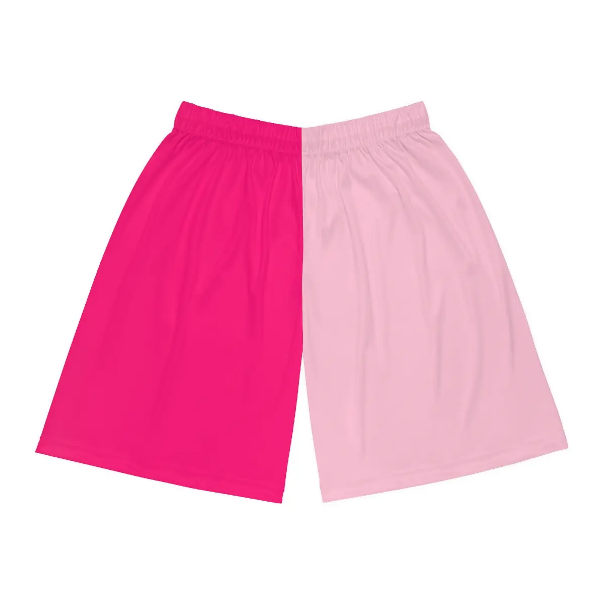 Pink half n half  Basketball Shorts (AOP)