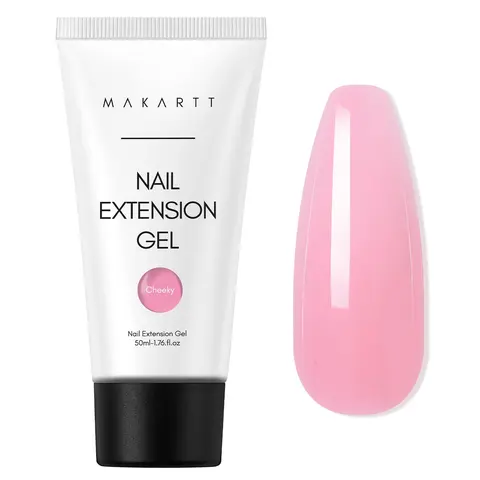 Makartt Poly Nail Gel Natural Pink 50ML Gel Builder,not include nail form,for Nail Extension Nail Strengthener Beauty Gift Trendy Nail Art Design for 3D Gel Nail Molder Salon Supplies Nail Art Easy DIY at Home Nail Care Nail Polish