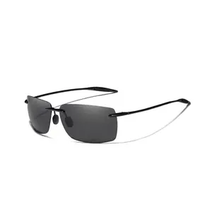 SPEEDHYUN 2024 TR90 Frameless Men Sunglasses Ultra Light High Quality Square Frameless LC-7025 Sunglasses for Women Design Polarized Driving