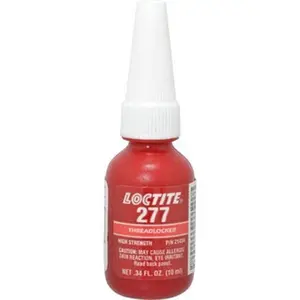 Loctite 10mL Red High-Strength Liquid Threadlocker (Series 277) – Hand Tool, 24 Hr Full Cure Time, 231089 Heat Removal Formula