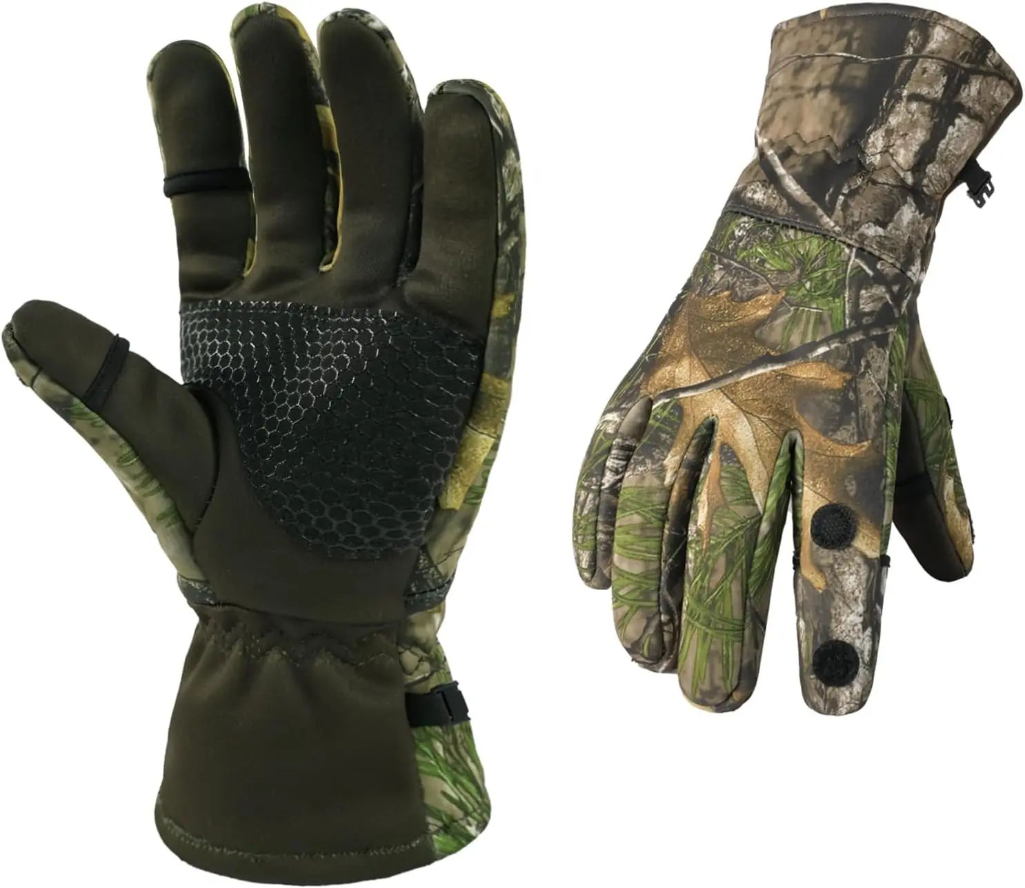 LOOGU Camouflage Hunting Gloves Full Finger Fingerless Pro Anti-Slip Insulated Camo Waterproof Gear for Outdoor Hunting Shooting