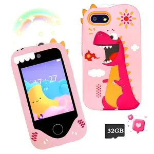 Girls Boys Toy Kids Phone Childrens Camera Toy Smartphone Toy Christmas Birthday Gift for Ages 3-12 Educational Learning Toy with 28 Inch Touch Screen HD Dual Camera Music Player Video Player Games Selfie Function Fun Smartphone Toy Includes 32GB Card