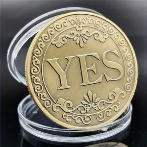 Three-Piece Decision Coin Set, Yes-No Coins and Regular Coins, Prank Tools, Magic Props, Wish Making Accessories, Fun and Versatile