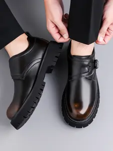 Men's New Thick Sole Rubber Classic Business Formal Shoes, Stylish Comfortable Dress Footwear for Office Wear, Perfect for Professional