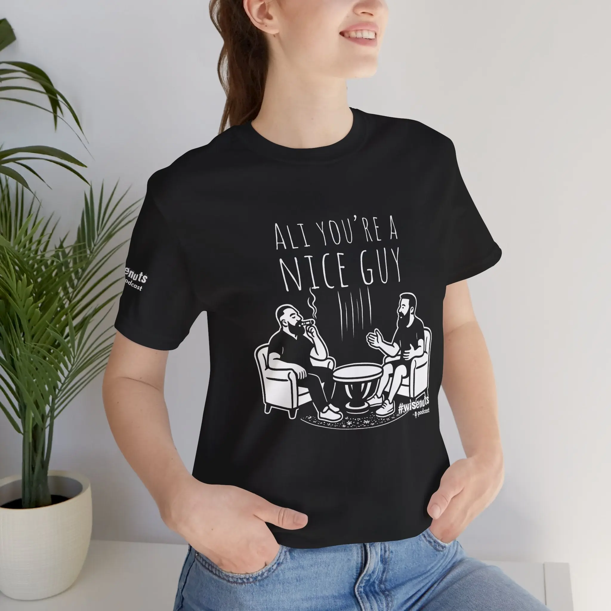 Ali You’re A Nice Guy Graphic T-Shirt – Viral WiseNuts Podcast Scene Tee, Funny Quote Shirt for Men & Women, Soft Cotton Unisex Fit, Meme Merch Gift Idea