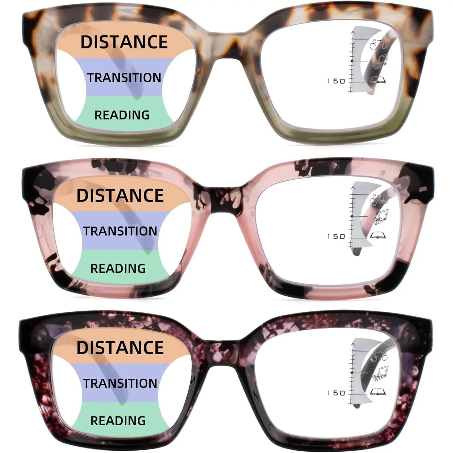 Progressive-green Pink Purple