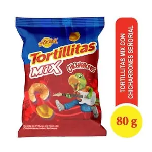 3 Pack TORTILLITAS MIX CHICHARRÓN 80g