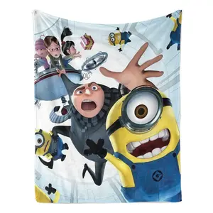 Flannel Throw Blanket - Perfect for the living room of every "Minions" fan! Available in sizes of 30x40 inches, 40x50 inches, 50x60 inches, and 60x80 inches.