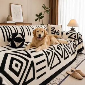2026 new autumn and winter sofa cover cloth towel, a whole plush full cover blanket, thickened anti slip all inclusive cushion cover