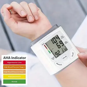 Wrist Blood Pressure Monitor, Digital BP Machine with LCD Display, Adjustable Cuff, Pulse Rate & Irregular Heartbeat Detection, Large Screen, One-Touch Operation, Battery-Powered, Portable Cuff for Home Health, Hypertension & Heart Care. Healthcare Kit