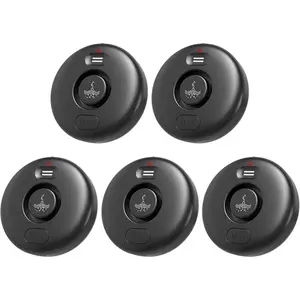 5 Pack Black Water Leak  Detector, 120dB Loud Alert Water Sensor, IP66 ,  Leak and Drip Alert, Easy Installation for , Basement Flood Prevention, Bathroom, Sink, Laundry