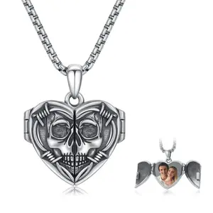 Heart Locket Necklace 925 Sterling Silver Heart Shaped Picture Locket Necklace to Keep Someone Near to You Personalized Jewelry for Women Men