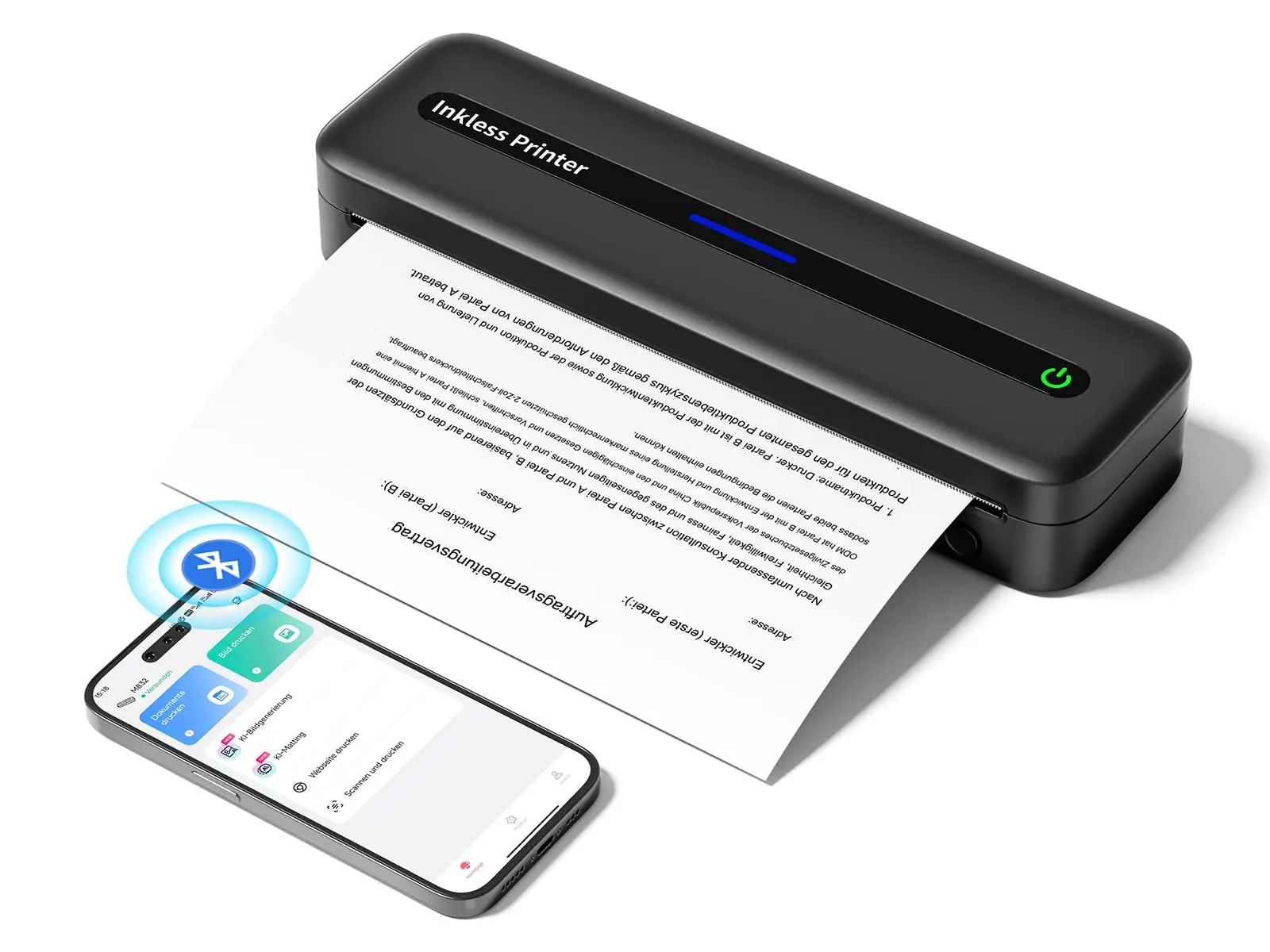 Portable A4 Mobile Printer for iOS & Android