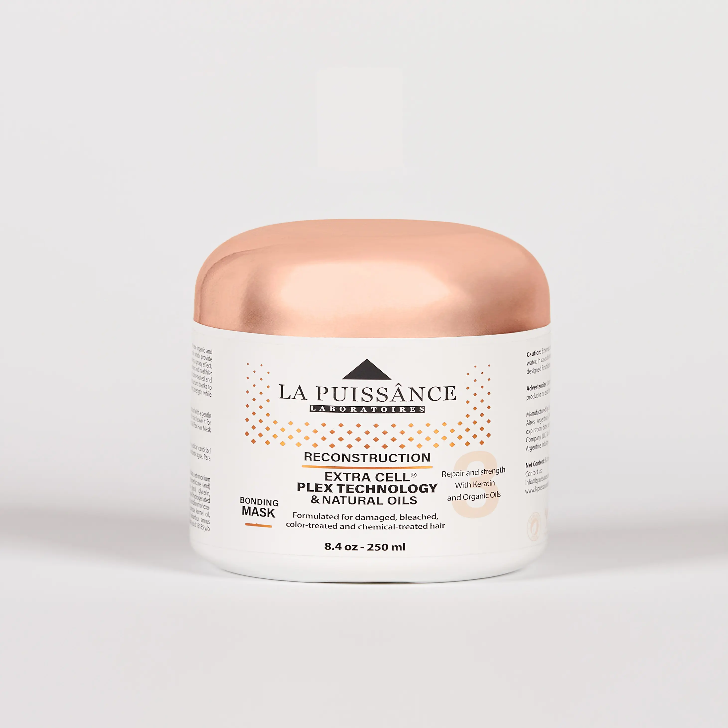 La Puissance Reconstruction Bonding Mask with Keratin & Organic Oils for Damaged Bleached Color-Treated Hair 8.4 oz 250 ml