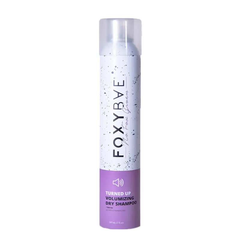 FoxyBae Turned Up Volumizing Dry Shampoo + Biotin – Refreshing Lily & Cucumber Scented – Oil-Absorbing, Non-Toxic, and Sulfate-Free – Adds Volume & Freshness – For All Hair Types (7 Fl. Oz)