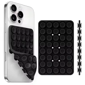 Silicone Suction Cup Phone Holder for Cellphone & Smartphone, Multifunctional Anti-slip Detachable Double-sided Rubber Sucker Mobile Fixture