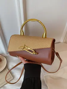 Women's Elegant Handbag, Handle Design, Faux Leather Crossbody Bag, Daily Commute, Party, Wedding, Banquet, Elegant Evening Bag