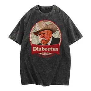 Trendy Retro Style Diabetes Print T Shirt for Men Women and Couples Stylish Casual Wear