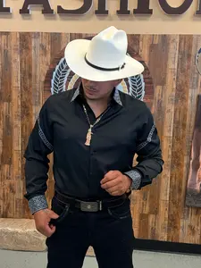 Men western shirt black
